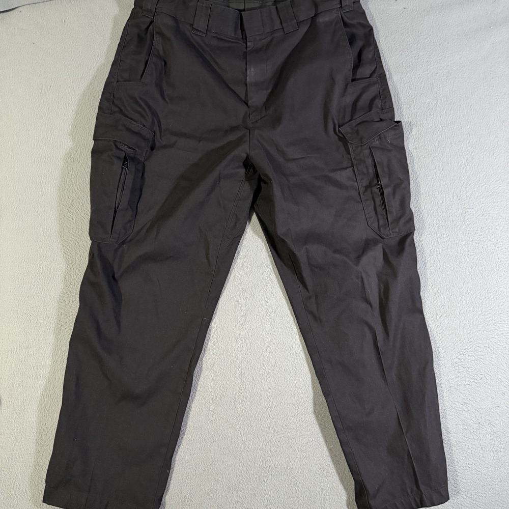 Flying Cross Flex Pants Mens 38x30 Black Zip Cargo Pocket‎ Ripstop Uniform